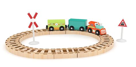 J'adore Loco Train and Rail Wooden Toy Playset .